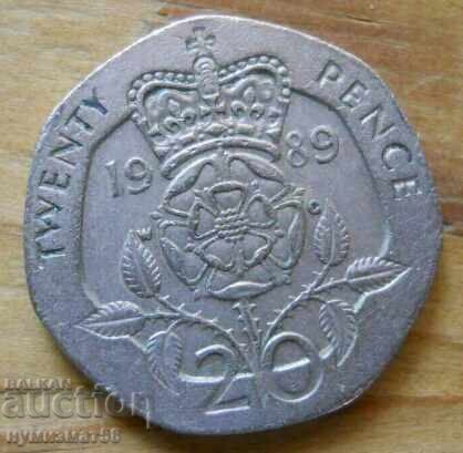 20 pence 1989 - Marea Britanie 20 pence 1989 - Marea Britanie