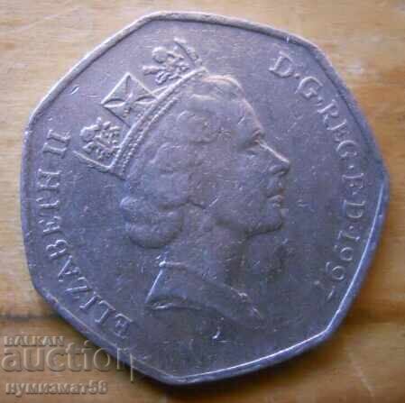50 pence 1997 - Marea Britanie cu preț € 0.50 | 0.98 BGN
