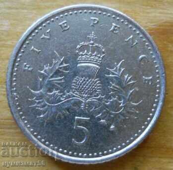 5 pence 2002 - Marea Britanie 5 pence 2002 - Marea Britanie