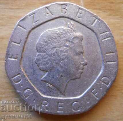 20 πένες 2003 - Μεγάλη Βρετανία με τιμή 0.50 BGN | € 0.26