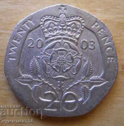 20 пенса 2003 г  - Великобритания
