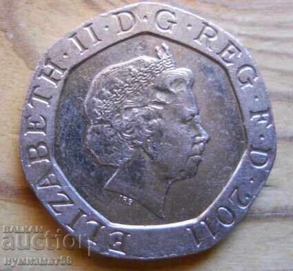 20 pence 2011 - Great Britain with price 0.80 BGN | € 0.41 20 pence 2011 - Great Britain with price 0.80 BGN | € 0.41