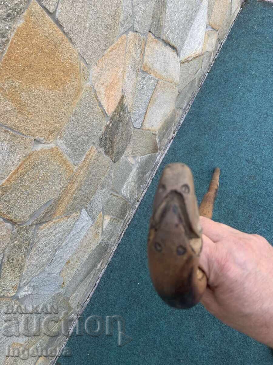 Ραβδί ξυλογλυπτικής κρανιά παλαιά χειροποίητη - 5