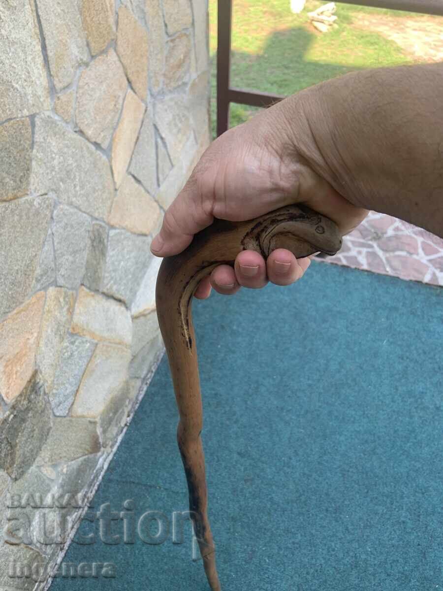 Ραβδί ξυλογλυπτικής κρανιά παλαιά χειροποίητη - 6