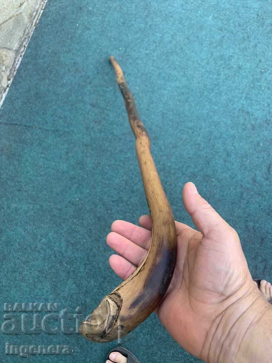 Ραβδί ξυλογλυπτικής κρανιά παλαιά χειροποίητη - 7