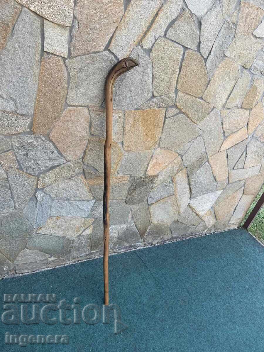 Ραβδί ξυλογλυπτικής κρανιά παλαιά χειροποίητη