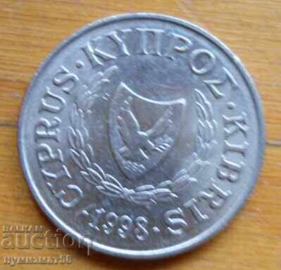 10 σεντ 1998 - Κύπρος με τιμή 0.80 BGN | € 0.41 10 σεντ 1998 - Κύπρος με τιμή 0.80 BGN | € 0.41