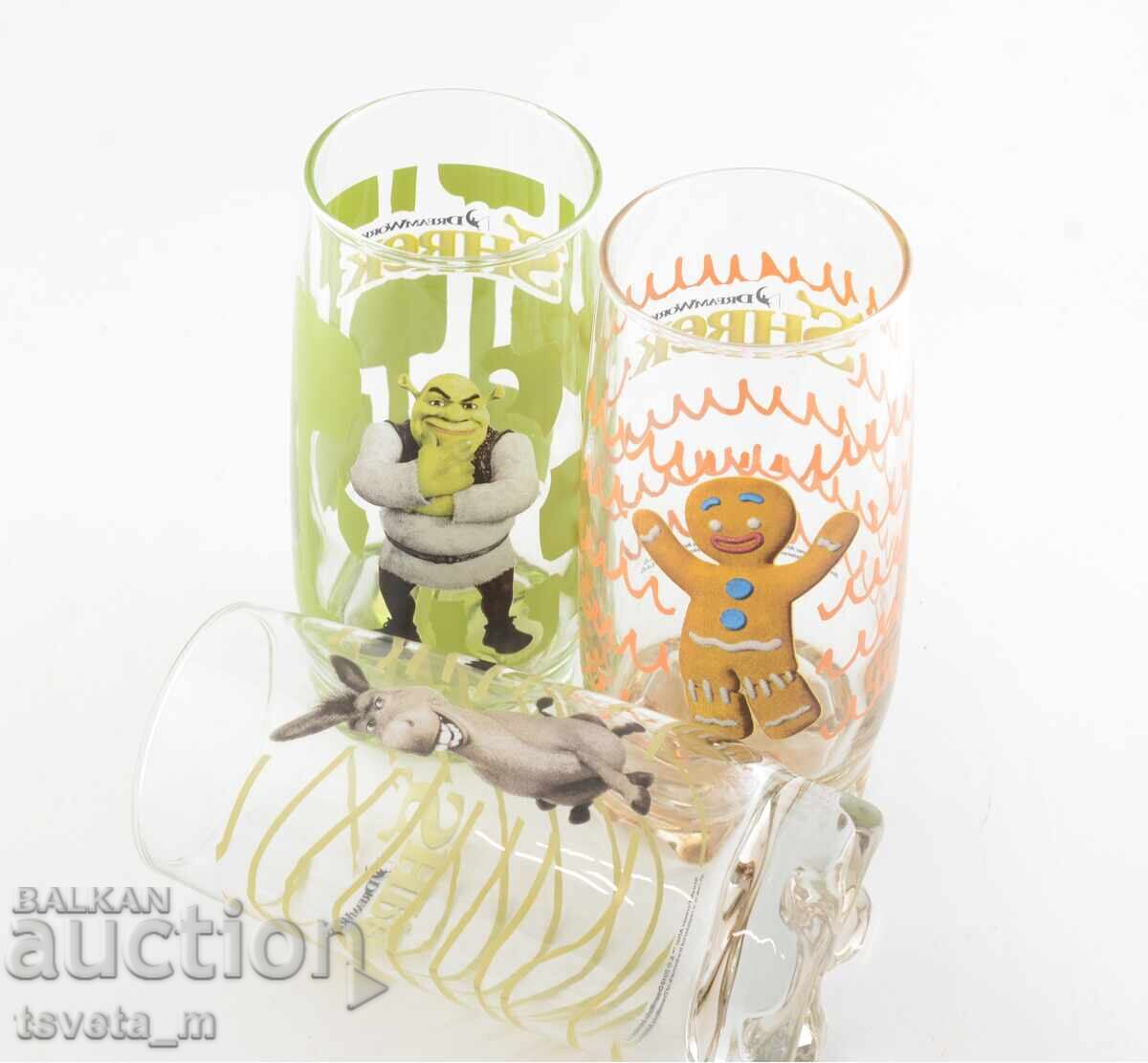 Δημοπρασία Γυάλινα ποτήρια Σρεκ - 3 τμχ