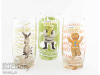Pahare de sticlă Shrek - 3 buc