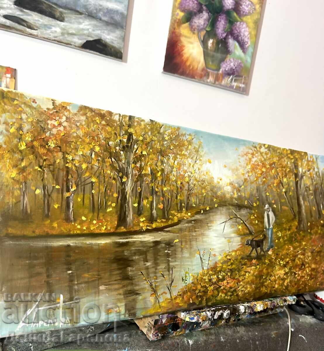 Delivery of Denitsa Garelova oil painting 70/30 "Golden Autumn"