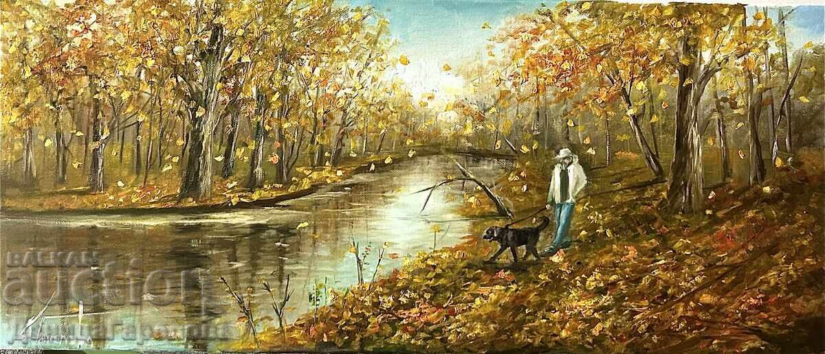 Denitsa Garelova oil painting 70/30 "Golden Autumn" - 5