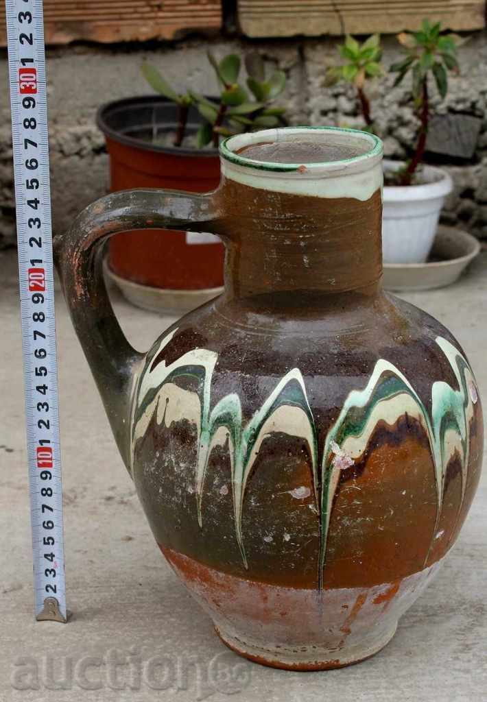 Old Ceramic Painted Jug, Large Mouth, Bucket with price 75.00 BGN | € 38.35 Old Ceramic Painted Jug, Large Mouth, Bucket with price 75.00 BGN | € 38.35