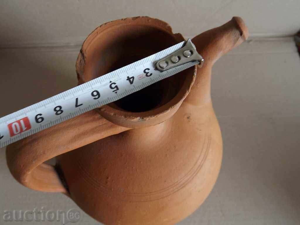 Old ceramic vinegar cruet Krondir vessel for wine ewer pitcher - 5