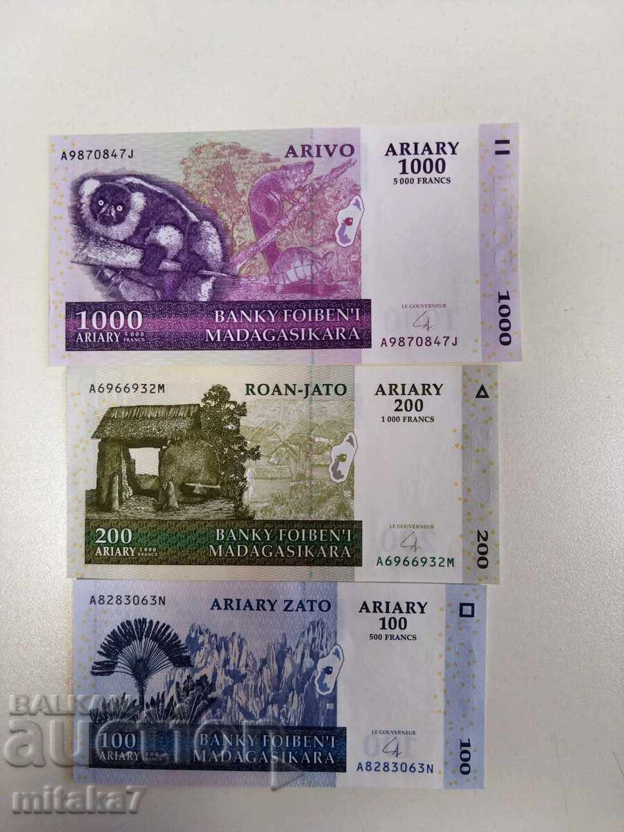 Λοτ τραπεζογραμματίων Μαδαγασκάρης