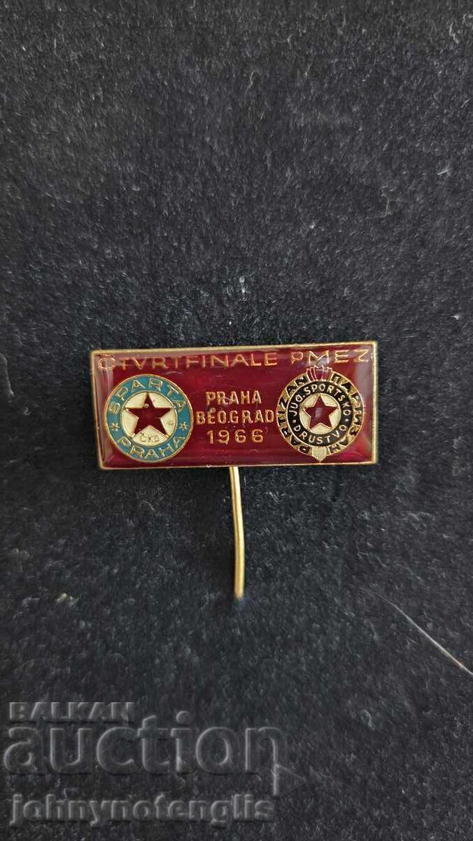 Ποδοσφαιρικό σήμα Σπάρτα Πράγας - Παρτιζάν, 1966