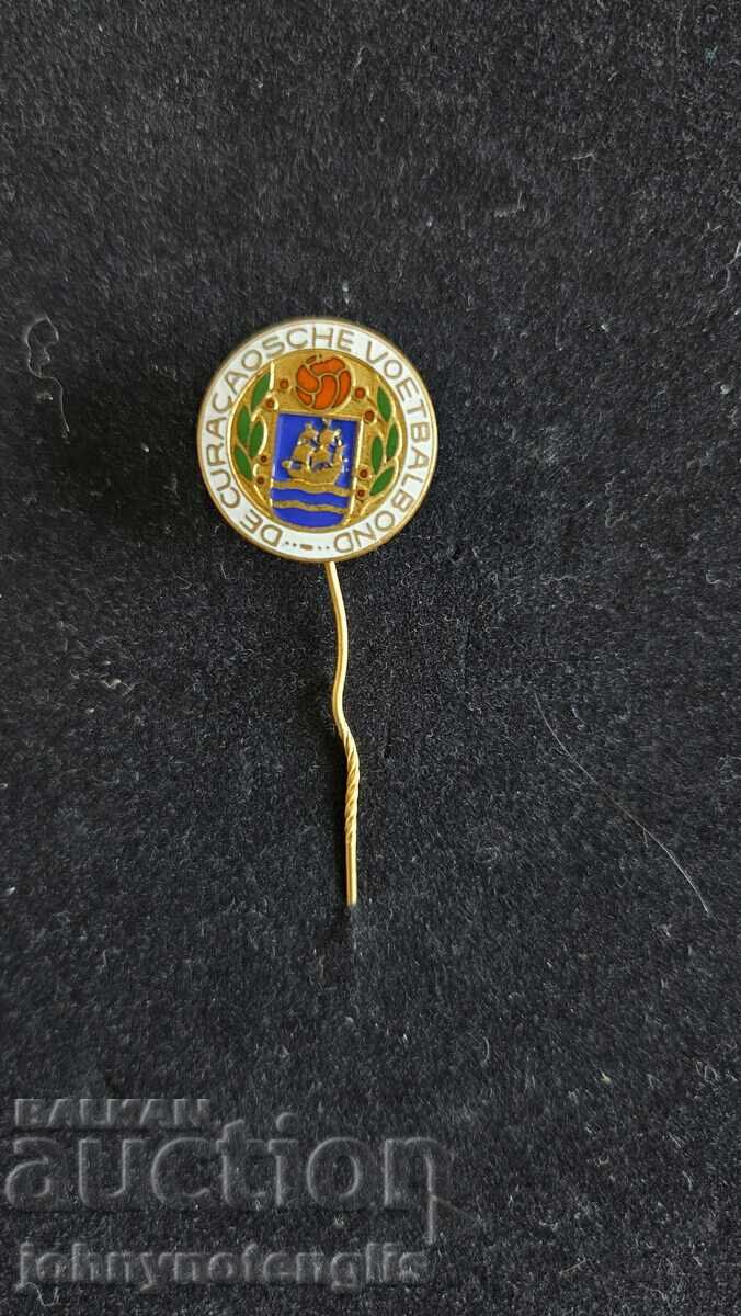 Football badge of the Curaçao Federation, official 1960