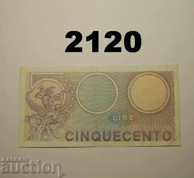 Ιταλία 500 λιρών 1974 (1979) με τιμή 3.00 BGN | € 1.53 Ιταλία 500 λιρών 1974 (1979) με τιμή 3.00 BGN | € 1.53