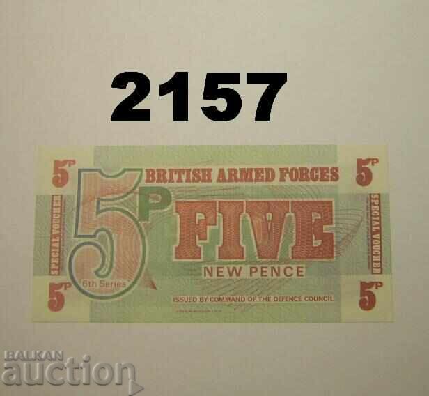 Forțele armate britanice 5 noi penny 1972 (seria a 6-a)