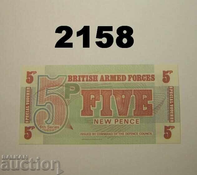 Forțele armate britanice 5 noi penny 1972 (seria a 6-a)
