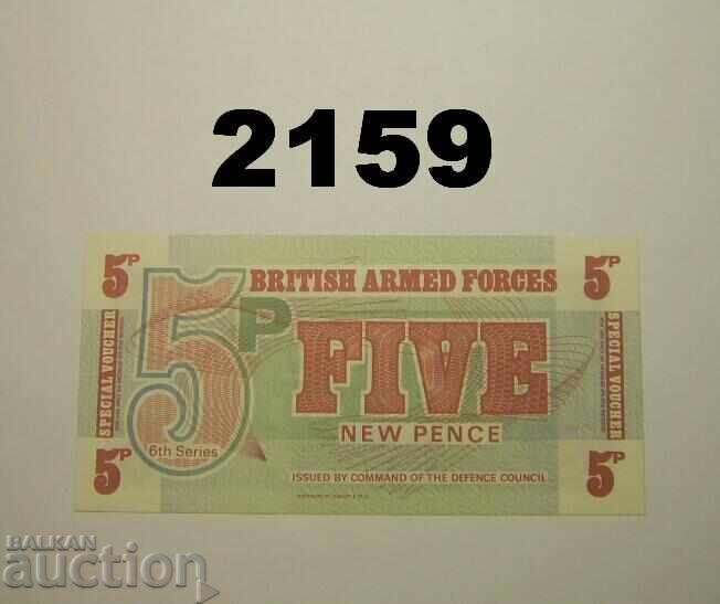 British armed forces 5 new pence 1972 (6th series)