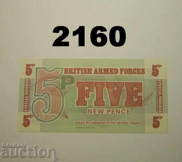 Forțele armate britanice 5 noi penny 1972 (seria a 6-a)