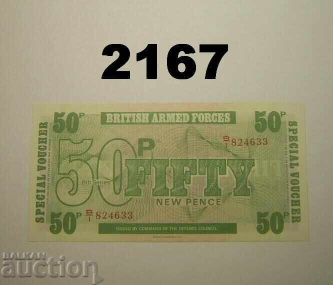British armed forces 50 new pence 1972 (6th series)