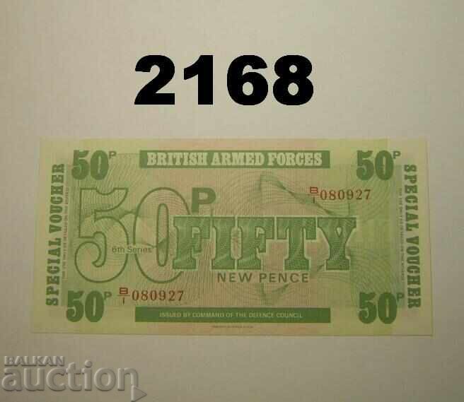 Βρετανικές ένοπλες δυνάμεις 50 πένες 1972 (6η σειρά)