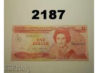 Anguilla Anguilla Caraibe de Est 1 dolar 1988 AU