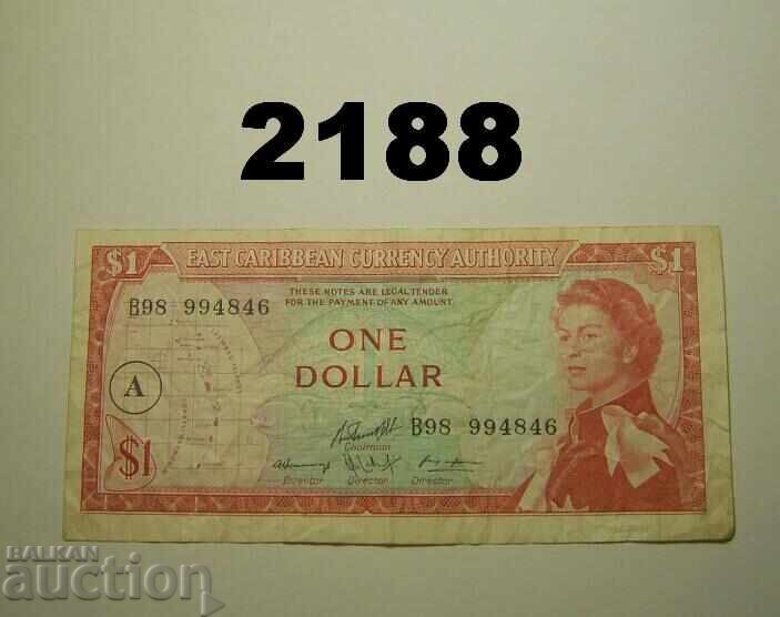 Antigua and Barbuda East Caribbean 1 Dollar 1965 Antigua and Barbuda East Caribbean 1 Dollar 1965