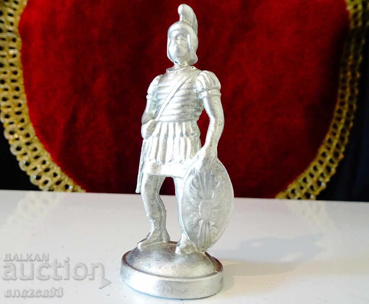 Old statuette, figure Roman soldier, legionary with helmet, cuirass with price 15.00 BGN | € 7.67