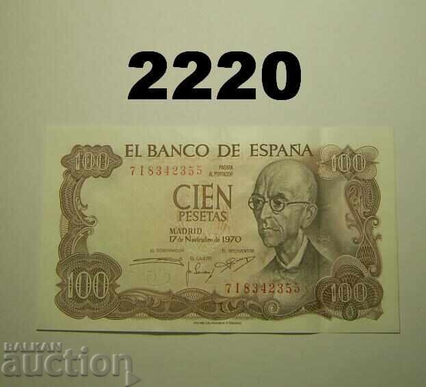 Spania 100 pesetas 1970 Spania 100 pesetas 1970