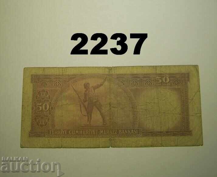 Turcia 50 lire 1964 cu preț 15.00 BGN | € 7.67 Turcia 50 lire 1964 cu preț 15.00 BGN | € 7.67