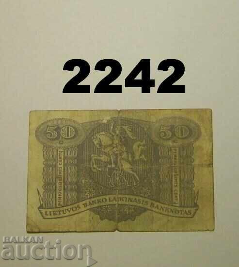 RR! Λιθουανία 50 λεπτά 1922 λεπτά με τιμή 500.00 BGN | € 255.65