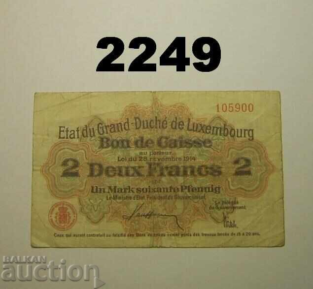 Luxemburg 2 franci 1914