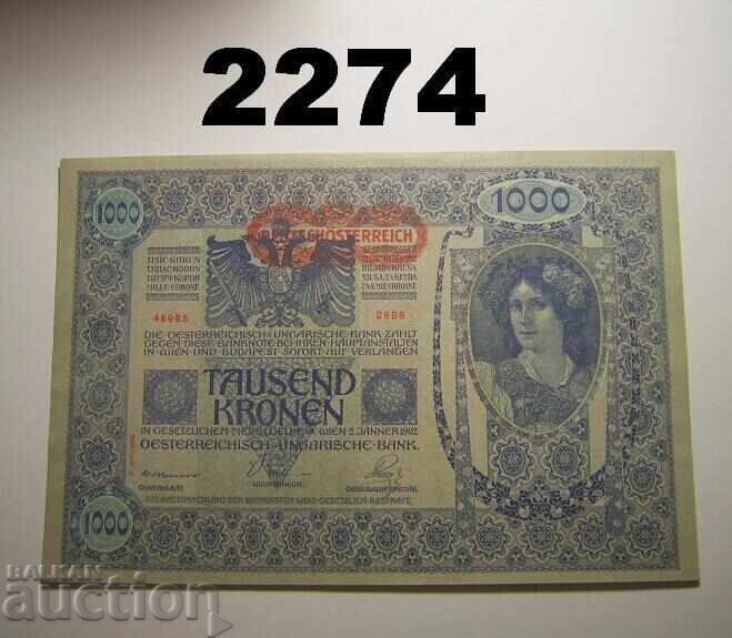 Austria Austro-Hungary 1000 Kronen 1919 Austria Austro-Hungary 1000 Kronen 1919