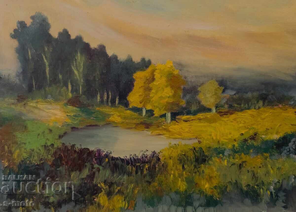 Έργο ζωγραφικής με λάδι, τοπίο με τιμή 180.00 BGN | € 92.03 Έργο ζωγραφικής με λάδι, τοπίο με τιμή 180.00 BGN | € 92.03