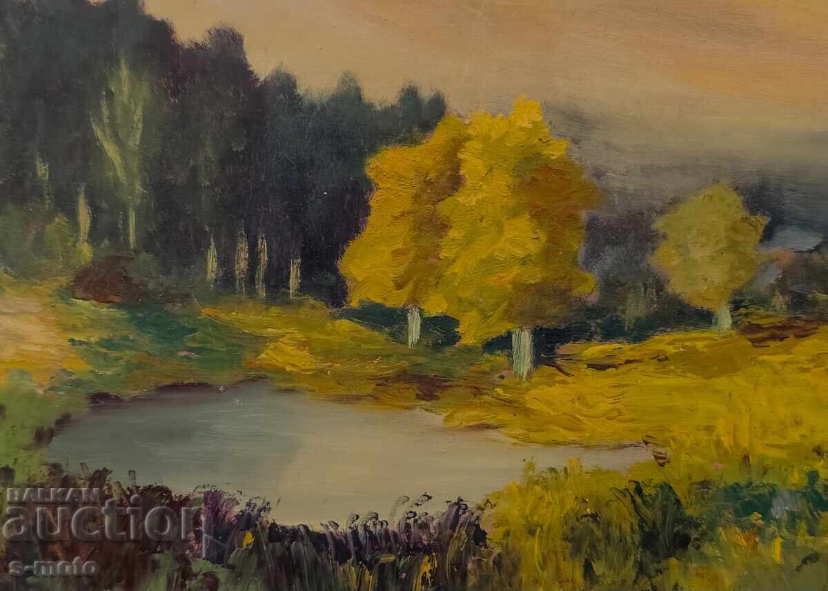 Έργο ζωγραφικής με λάδι, τοπίο - 5 Έργο ζωγραφικής με λάδι, τοπίο - 5