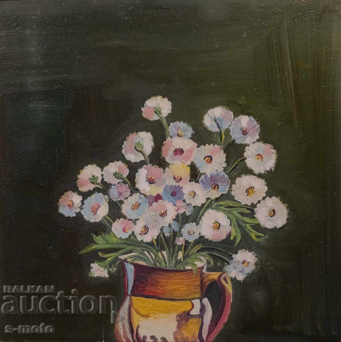 Delivery of Oil painting still life with flowers