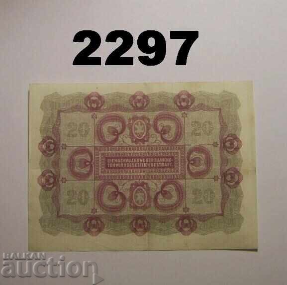 Αυστρία 20 κορώνες 1922 με τιμή 4.00 BGN | € 2.05 Αυστρία 20 κορώνες 1922 με τιμή 4.00 BGN | € 2.05