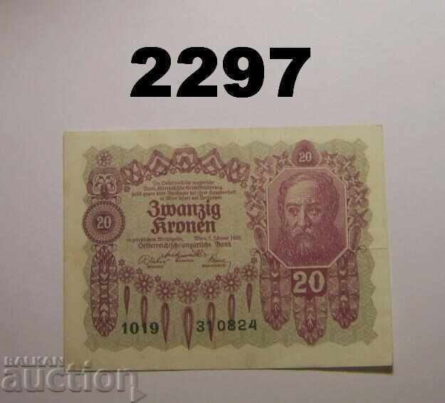 Αυστρία 20 κορώνες 1922 Αυστρία 20 κορώνες 1922