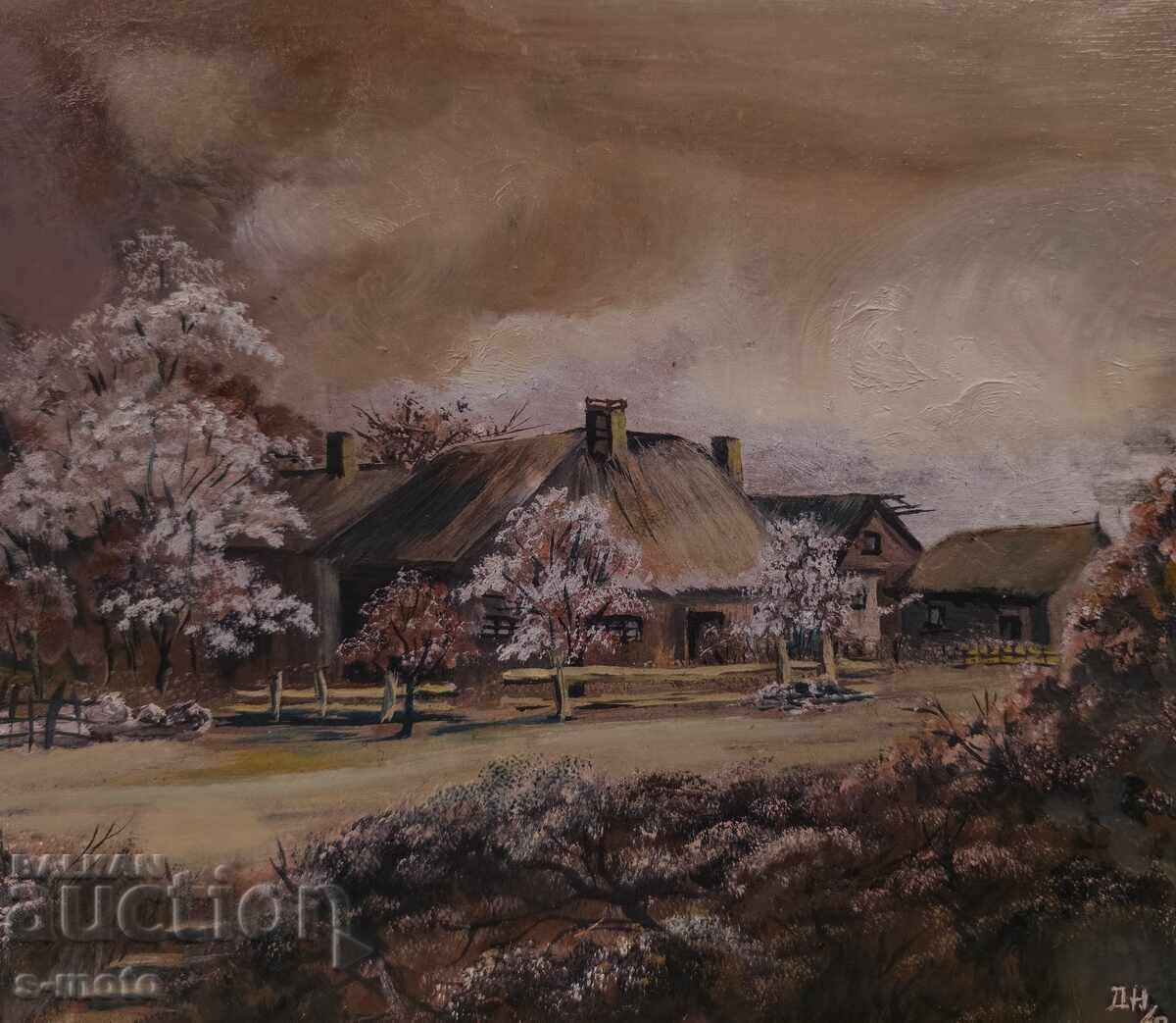 Аукцион Картина маслени бои пейзаж 1998