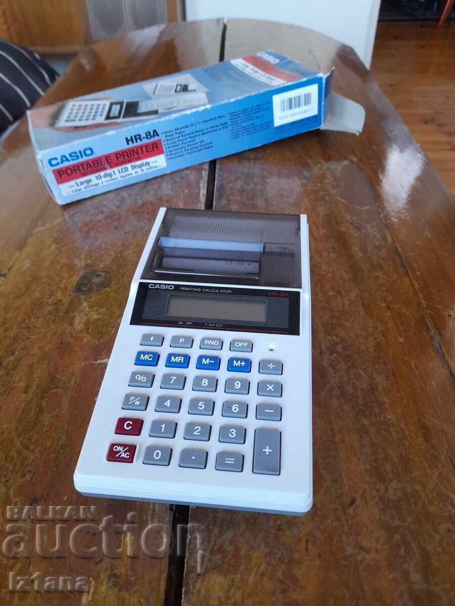 Old Casio HR-8A calculator with printer with price 100.00 BGN | € 51.13 Old Casio HR-8A calculator with printer with price 100.00 BGN | € 51.13