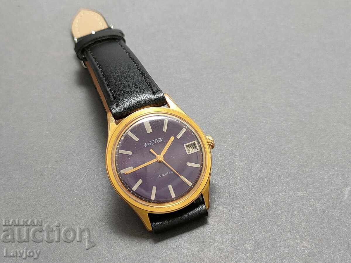 *Васток*☭Wastok☭ au 10 позлатен ретро часовник $$$