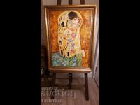 "Tseluvkata" Gustav Klimt – Ulei pe pânză, Semnat, 80cm/60cm
