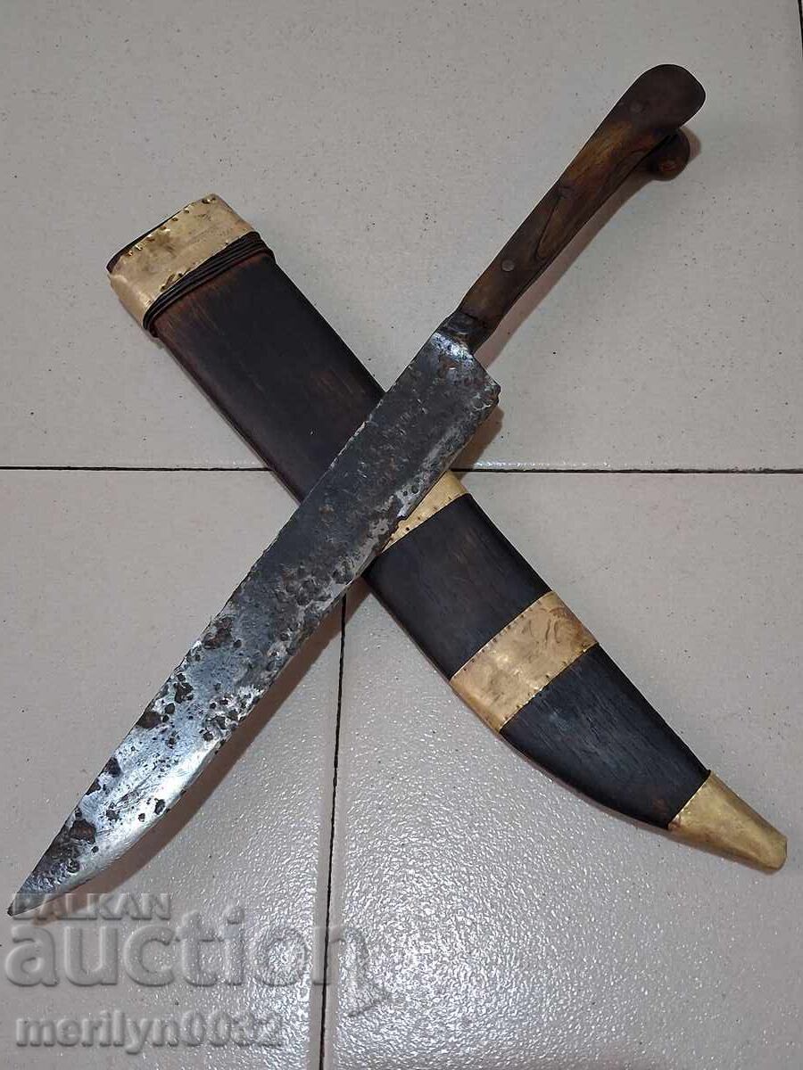 Karaculak with sheath knife, buffalo horn - 7