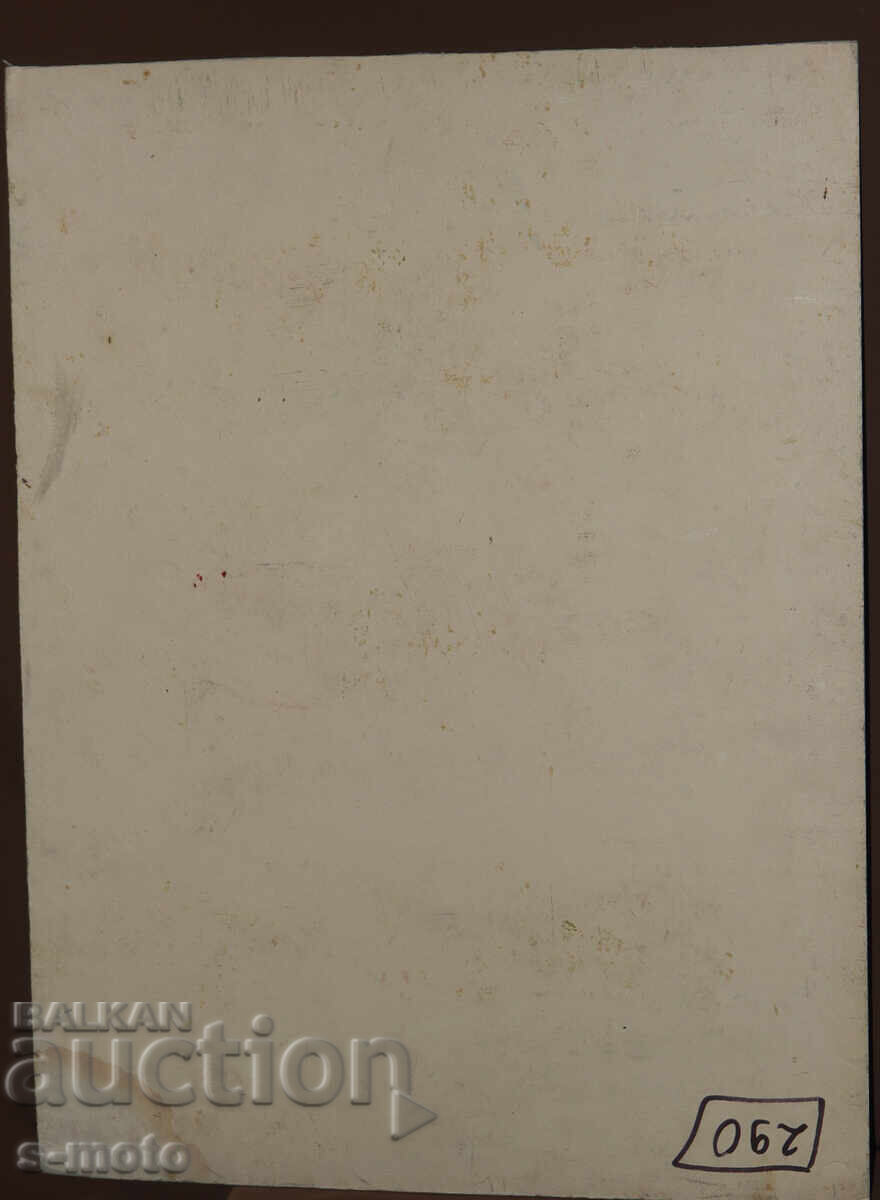 Tablou vechi pictură în ulei peisaj - 7