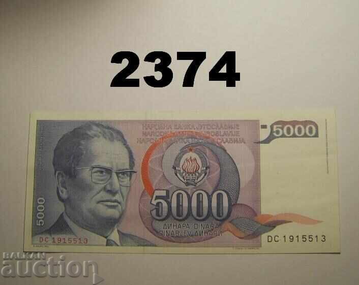 Iugoslavia 5000 dinari 1985