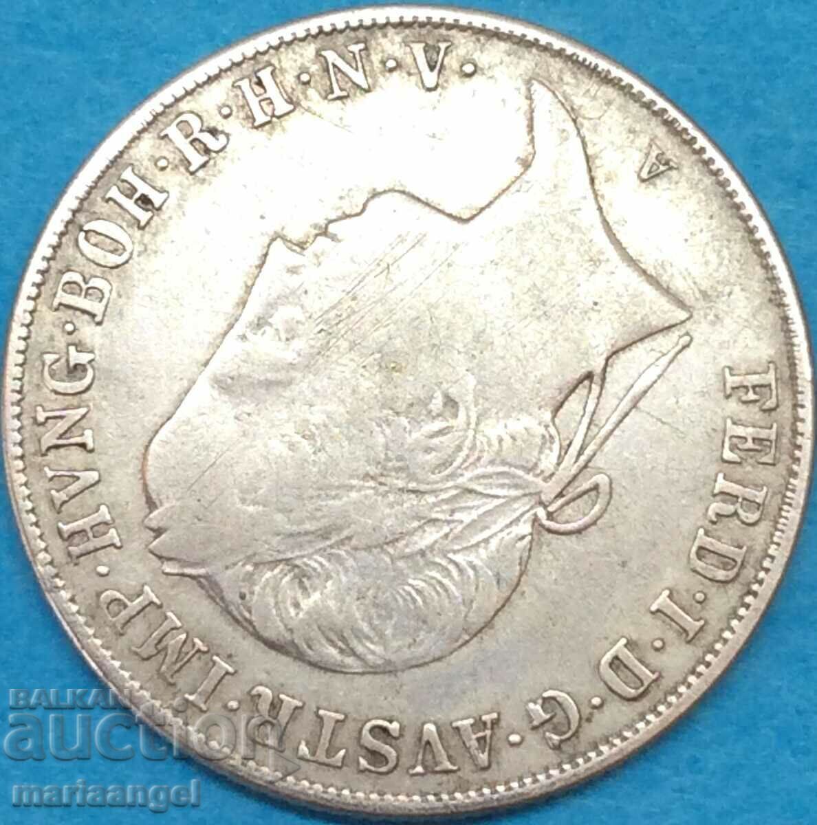 Licitație Austria pentru Ungaria 20 Kreuzer 1841 A - Viena Ferdinand argint