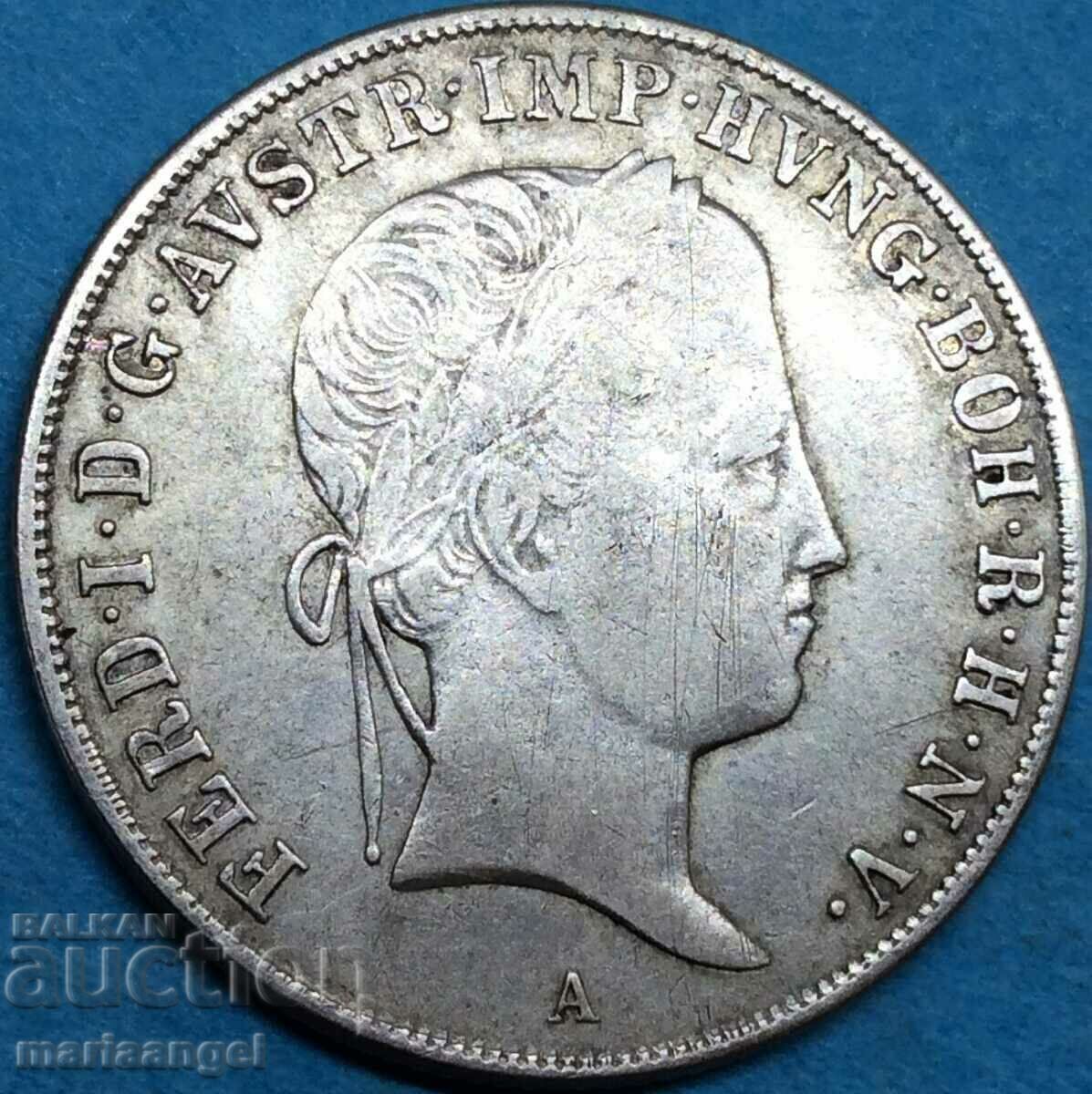 Austria pentru Ungaria 20 Kreuzer 1841 A - Viena Ferdinand argint