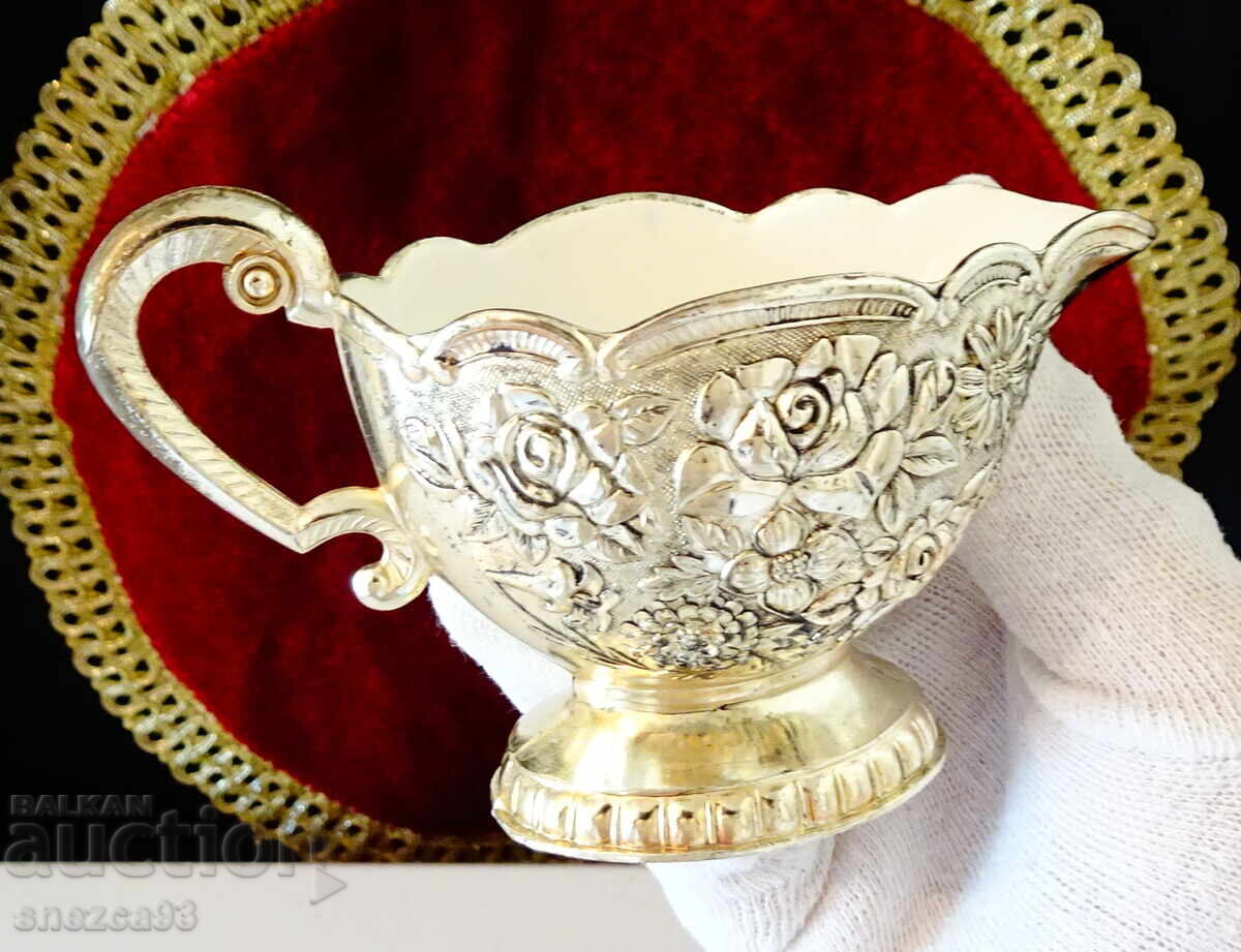 Silver-plated jug, roses, baroque - 5 Silver-plated jug, roses, baroque - 5